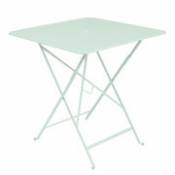 Table pliante Bistro / 71 x 71 cm - Trou pour parasol - Fermob vert en métal