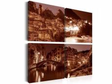 Tableau italian towns (sepia) taille 80 x 80 cm PD10004-80-80