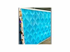 Toile cirée imprimée kalini bleu- au mêtre - 140 x 280 cm - bleu .