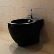 Vidaxl - Bidet rond à poser en céramique sanitaire noir