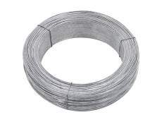 Vidaxl fil de liaison de clôture 250 m 3,8 mm acier