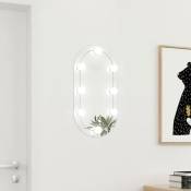 Vidaxl - Miroir avec éclairage led 60x30 cm Verre Ovale