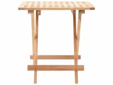 Vidaxl table d'appoint pliante 50 x 50 x 49 cm bois de noyer massif 247105