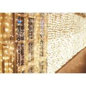 600 LEDs Rideaux Lumineux, 6mx3m Guirlande Lumineux, 8 Modes de Fonctionnement Lumière de Rideau pour Décoration Intérieur Extérieur Chambre,
