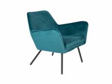 Alabama - fauteuil de salon confortable en velours bleu