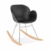 Alterego Chaise à bascule design 'BASKUL' noire en matière plastique