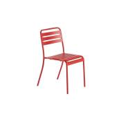 Centrale Brico - Chaise de jardin Café en acier rouge