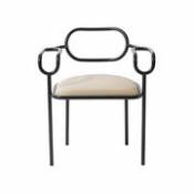 Chaise 01 Chair / Shiro Kuramata, 1979 - Cuir - Cappellini beige en cuir