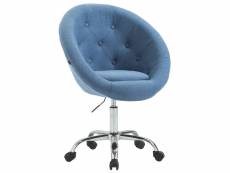 Clp chaise de bureau london v2 en tissu avec hauteur ajustable et siège pivotant , bleu