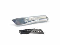 Couteau aluminium - romus - vendu avec 10 lames