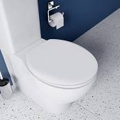 Croydex Flexi-Fix Grasmere adapté à ne jamais SE Glisse Abattant de WC, Blanc, 43.5 x 38 x 5 cm