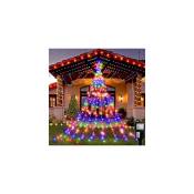Dazhom - led Guirlande Lumineuse Sapin de Noel Avec Etoile,3.5 M×9 Branche,350 LEDs Lumières de Noël Extérieures,pour Jardin, Noël, Fête, Décoration