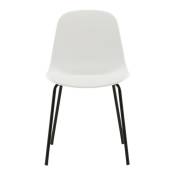 Ebuy24 - Artic Chaise de salle à manger, Chaise coque, blanc, noir.