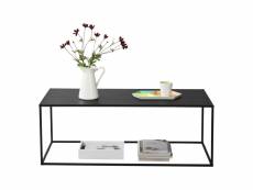 [en.casa] table console table d'appoint industriel en métal résistant 40 x 110 x 50 cm noir mat