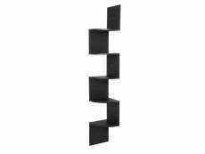 Étagères flottantes étagères d'angle en bois de rangement en forme de s noir helloshop26 19_0000564