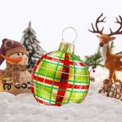 Jusch - Boules de Noël gonflables géantes de 60 cm - Décoration extérieure - Grandes boules de Noël pour mariage, festival, décoration d'intérieur,