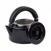JXLBB Kettle Black Enamel Pot Home Arrow Théière de bouilloire bouillie au gaz plat avec filtre 2.3L