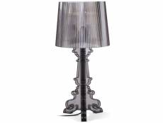 Lampe de table - petite lampe de salon design - bour gris foncé