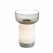 Lampe sans fil Bontà / Bol amovible - Ø 18 x H 26,4 cm - Artemide gris en verre