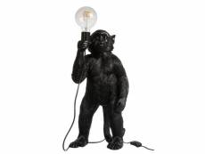 Lampe singe debout resine noir - l 26,5 x l 24,5 x