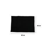 Lot de 2 tapis de bain Microfibre chenille 40x60cm Noir MSV Noir