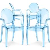 Lot de 4 chaises de salle à manger - Transparentes