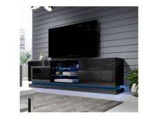 Meuble tv noir design 200 cm à led clost - led: avec