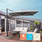 Parasol déporté de jardin 2.5 mètres carré en aluminium bar Paradise Styles: sans volant
