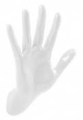 Patère Hand Job - WAVE / Résine - fait main - Thelermont Hupton blanc en plastique