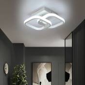 Plafonnier led simple 22W Carré - Lampe de plafond modernes et minimalistes en acrylique blanc froid D28xH9cm - blanc