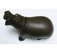 Pompon - Sculpture Hippopotame de Collection couleur