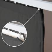 Rideau séparateur de pièce à galon fronceur Argent 150x240 cm - Argent