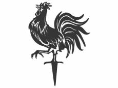 Statue de jardin oiseau sur pique coq gaulois emblème de la france