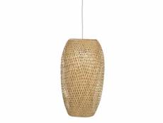 Suspension luminaire en bambou coloris naturel - diamètre 25 x hauteur 46 cm