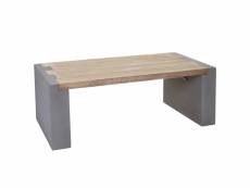 Table basse de salon hwc-a15, design béton sapin massif