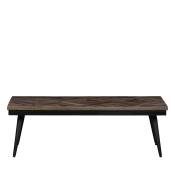 Table basse en bois et métal 120x40cm bois