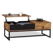 Table basse plateau relevable rectangulaire chicago