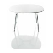 Table blanche et pieds en aluminium 98x98 cm Déjà-vu