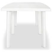 Table de jardin Blanc 210 x 96 x 72 cm Plastique - Inlife