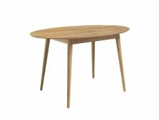 Table ovale eddy 4 personnes en bois clair 130 cm