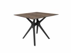 Table phenolique chêne 900x900 pied de table vela "s" - resol - noir - aluminium, phénolique compact, fibre de verre, polypropylène