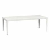 Table rectangulaire Zef OUTDOOR / 220 x 100 cm - Aluminium - Matière Grise blanc en métal