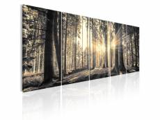 Tableau sur toile en 5 panneaux décoration murale image imprimée cadre en bois à suspendre gardes de l'ombre 200x80 cm 11_0006416