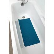 Tendance - fond de baignoire caoutchouc naturel 34X74 cm - bleu canard