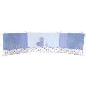 Tour de lit adaptable Diego - Bleu - 40 x 180 cm
