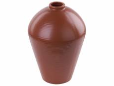 Vase décoratif en céramique marron 22 cm xanthi 363779