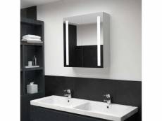 Vidaxl armoire de salle de bain à miroir led 60x14x62