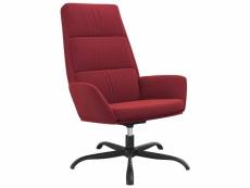 Vidaxl chaise de relaxation rouge bordeaux velours