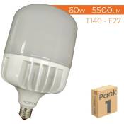 Ampoule LED T140 E27 60W 5500LM Blanc Froid 6500K -