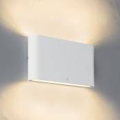 Batt - led Applique murale - 2 lumière - h 90 mm - Blanc - Moderne - éclairage extérieur - Blanc - Qazqa